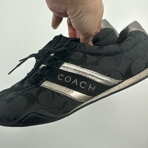 coach Jayme Sig/suede Black And Silver Size 7 Sneakers